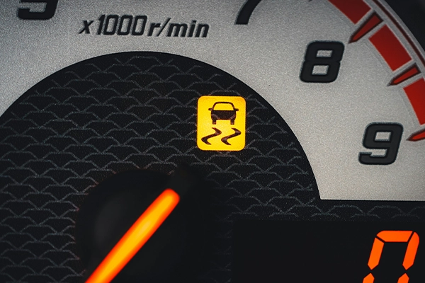 TCS warning light on gauge